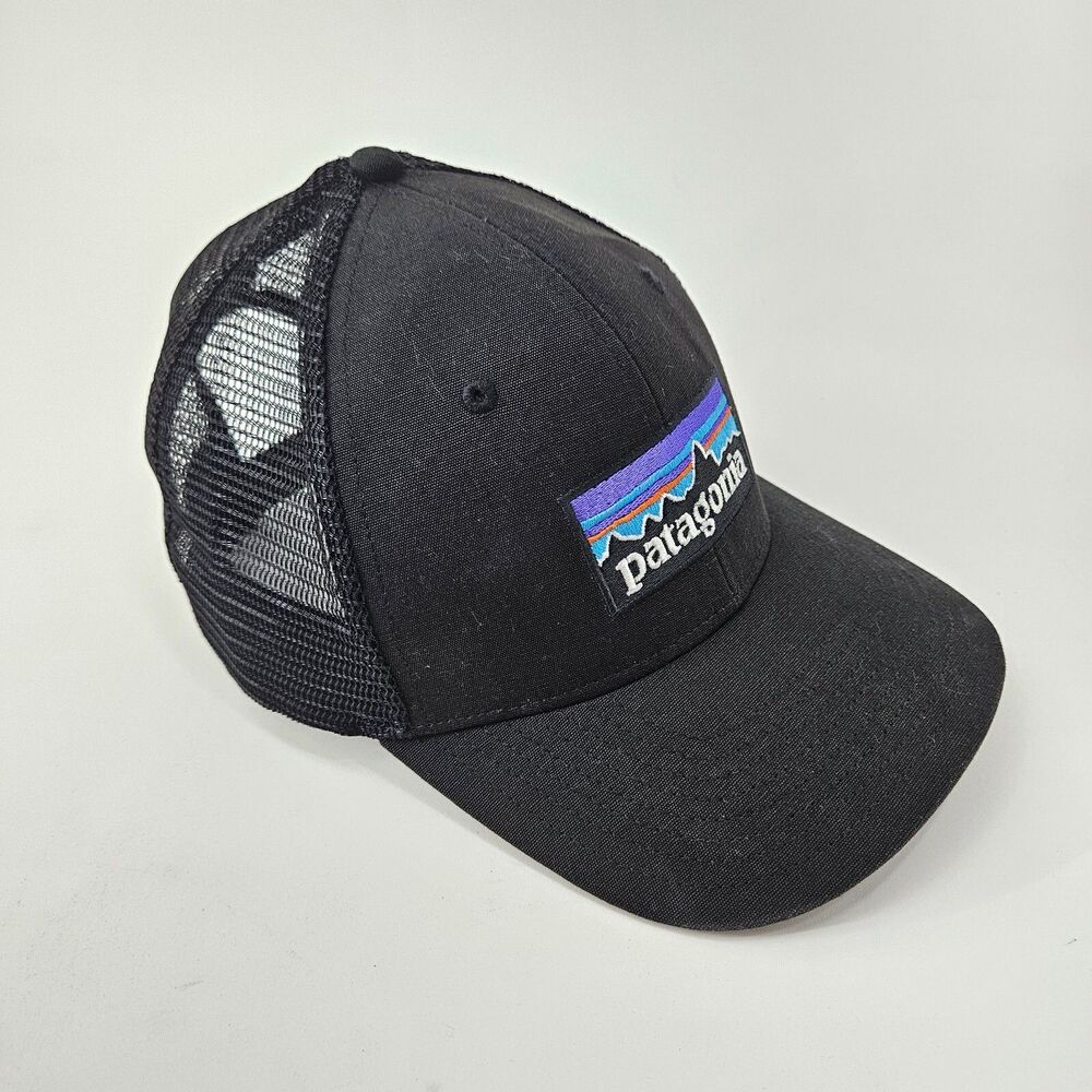 Patagonia Logo Trucker Hat Gray Adjustable Snapback Mesh Cap